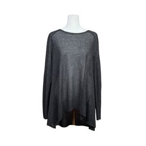 Eileen Fisher System Tunic Top Women Large Lightweight Wool Capsule Quiet Luxury